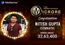 Nitish Gupta Wins the “MoneyMaker” Rs 1 Crore GTD and Receives Rs 32.63 Lakhs..!!